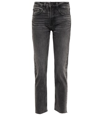 Girlfriend mid-rise cropped jeans | AG Jeans