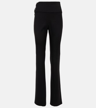 Belted straight wool pants | Alaïa