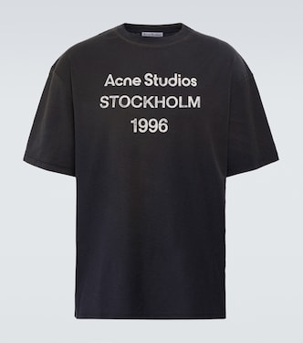 T-shirt imprimé en coton mélangé à logo | Acne Studios