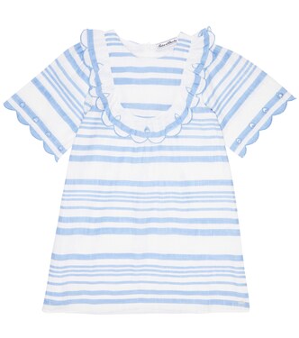 Striped cotton chambray dress | Tartine et Chocolat