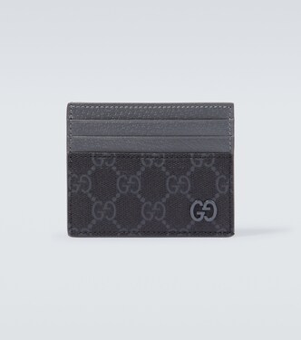 Portacarte in canvas GG e pelle | Gucci