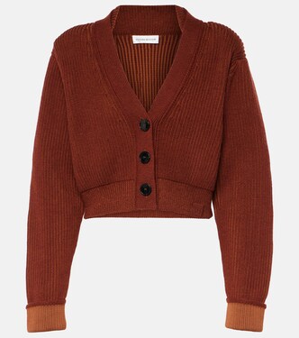 Cropped wool-blend cardigan | Victoria Beckham