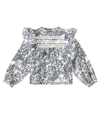 Jaipur ruffled paisley cotton blouse | The New Society