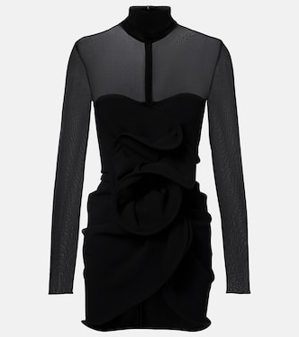 فستان قصير شفّاف من الصوف المخلوط بزمزمة | Magda Butrym