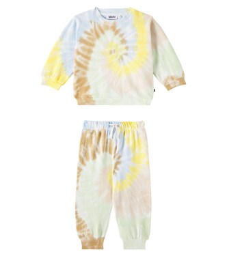 Baby Dear cotton sweatshirt and sweatpants set | Molo