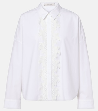 Lace-trimmed cotton-blend poplin blouse | Dorothee Schumacher