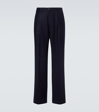 Wool flannel wide-leg pants | Dries Van Noten