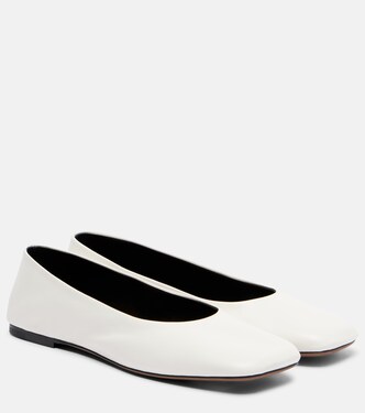 Square leather ballet flats | The Row
