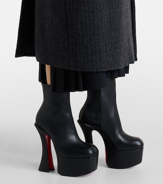 Aquabootie 160 leather platform ankle boots in black - Christian