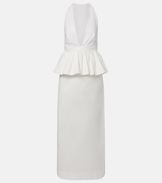 Peplum cotton maxi dress | Adriana Degreas