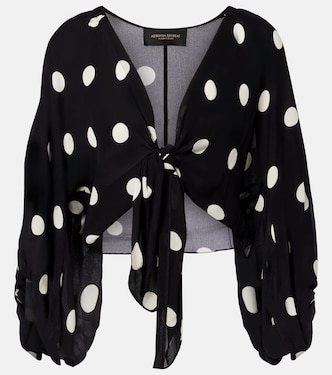 波点短款上衣 | Adriana Degreas