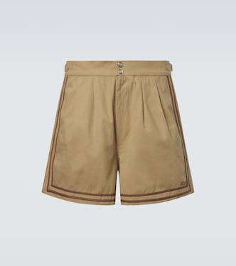 Cotton twill Bermuda shorts | Bode