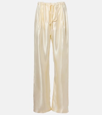 Rohen satin wide-leg pants | Khaite