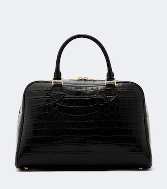 Jaclyn croc-effect leather bowling bag | Nili Lotan