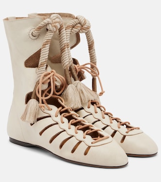 Liade leather lace-up ankle boots | Isabel Marant