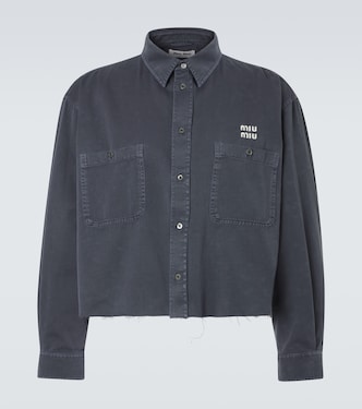 Logo denim shirt | Miu Miu