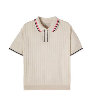 Mio knitted striped cotton polo shirt | Konges Sløjd