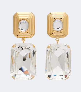 Crystal-embellished clip-on earrings | Alessandra Rich