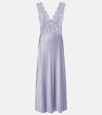 Lysandra lace-trimmed satin maxi dress | Rixo