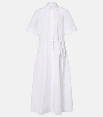 Besticktes Hemdblusenkleid aus Baumwollpopeline | Erdem