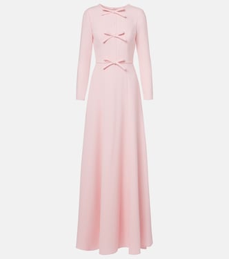Abito lungo in crêpe con fiocco | Carolina Herrera