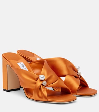 Rafi embellished satin mules | Jimmy Choo