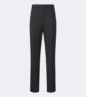 Pinstripe wool straight pants | Saint Laurent