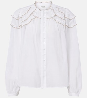 Christa ruffled cotton-blend blouse | Marant Etoile