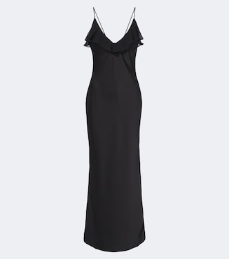 Scarf-detail ruffled slip dress | Rotate