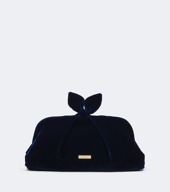 Bow Tie velvet clutch | Aquazzura