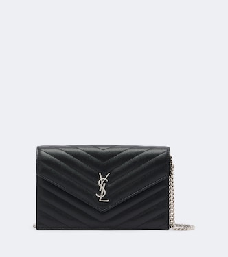 Cassandre matelassé leather wallet on chain | Saint Laurent