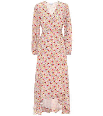 Robe portefeuille à fleurs | Ganni