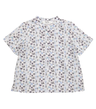Cesar floral cotton shirt | Bonpoint