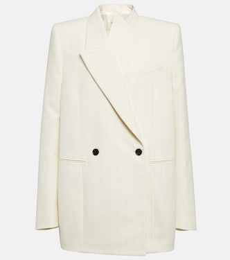 Malek striped cotton tuxedo jacket | Khaite