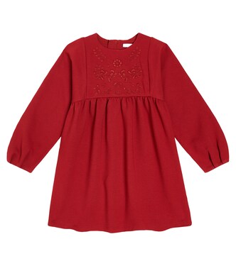 Smocked cotton blend dress | Chloé Kids