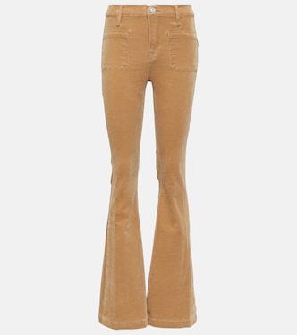 Mid-Rise Flared Jeans Le Bardot aus Cord | Frame