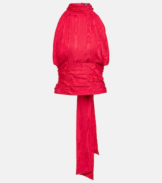 Halterneck moiré top | Balmain