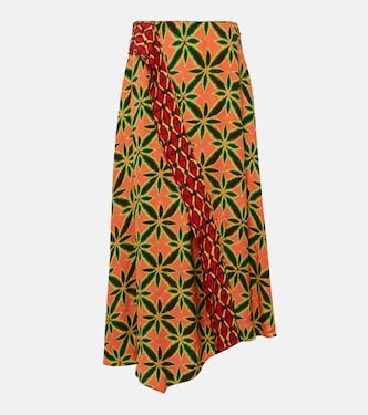 Violette ruffled crepe midi skirt | Ulla Johnson