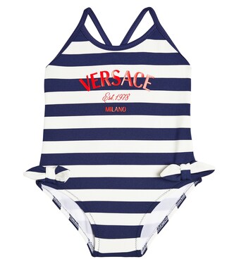 Baby logo striped swimsuit | Versace Kids