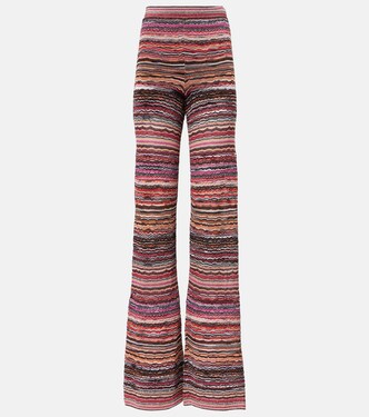 Pantalon évasé Zigzag rayé en lamé | Missoni