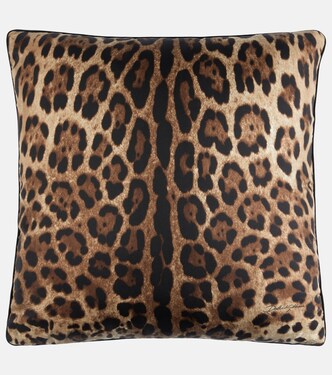 Leopardo Small silk twill cushion | Dolce&Gabbana Casa