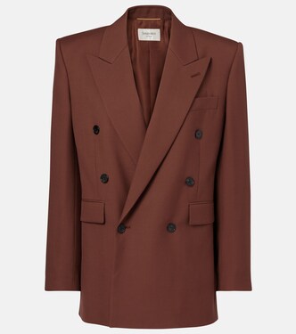 Double-breasted wool gabardine blazer | Saint Laurent