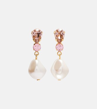 Kristina gold-plated drop earrings | Jennifer Behr