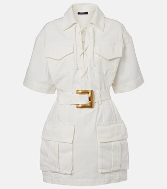 Cotton canvas shirt dress | Balmain