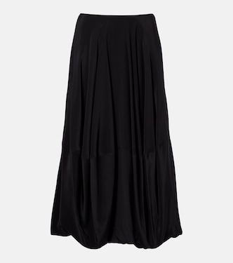 Silk crêpe de chine midi skirt | Lemaire