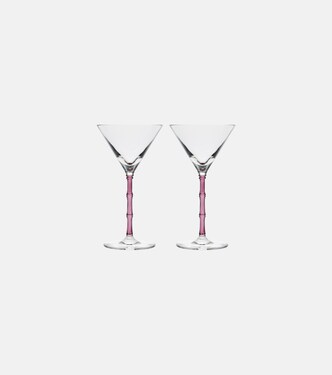 Bamboo set of 2 martini glasses | La DoubleJ