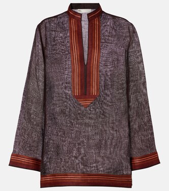 Sheer linen kaftan | Tory Burch