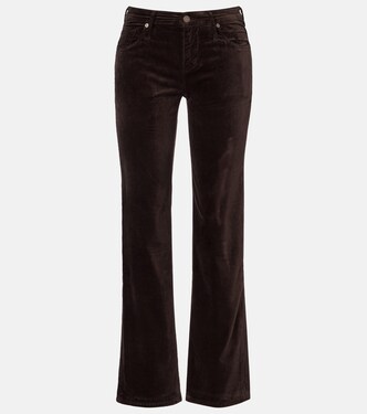 Gerade Mid-Rise-Hose Calie Straight aus Samt | 7 For All Mankind