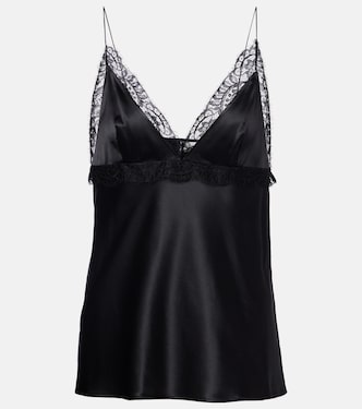 Top aus Satin mit Spitze | Nina Ricci