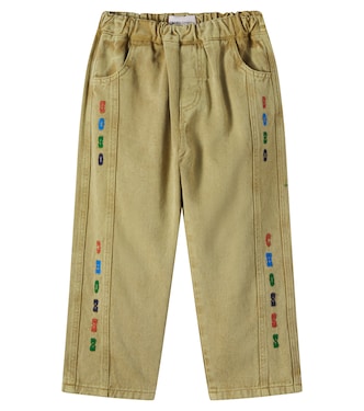Embroidered cotton twill pants | Bobo Choses